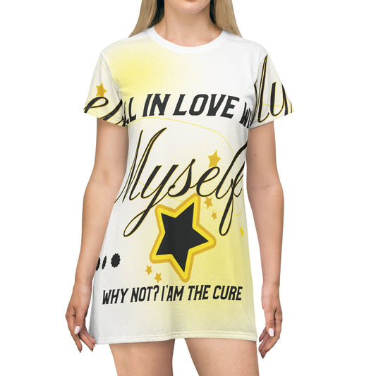 Essential T-Shirt Dress - I FELL IN LOVE WITH MYSELF